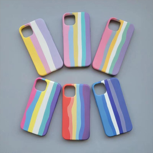 เคสโทรศัพท์ซิลิโคนลายรุ้ง